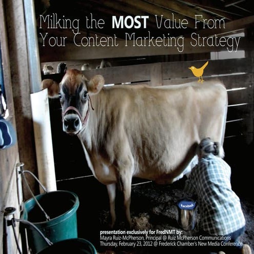 Milking the MOST Value From Your Content Marketing Strategy