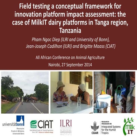 Field testing—A conceptual framework for innovation platform impact assessmen...
