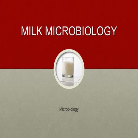 Milk Microbiology