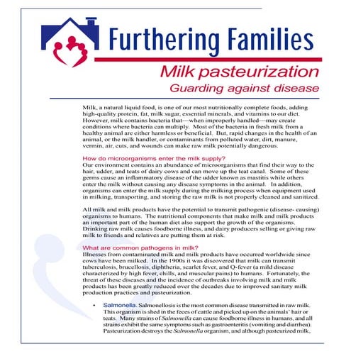 Milk pasturization