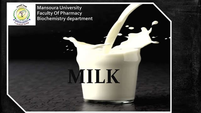 composition of milk and its nutritive value | PPTX