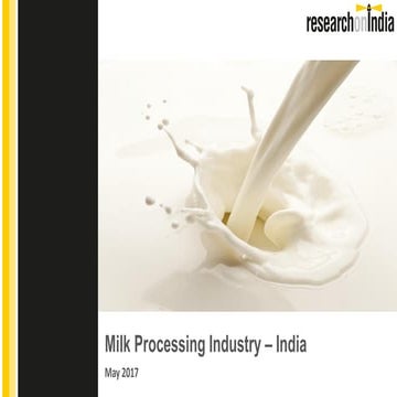 Milk processing industry in india 2017 - Sample