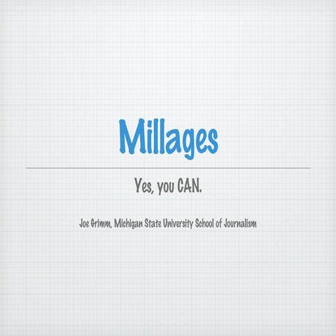 Calculating tax millages for journalists