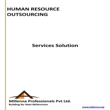 Service Portfolio @ Millenna Professionals Pvt. Ltd.