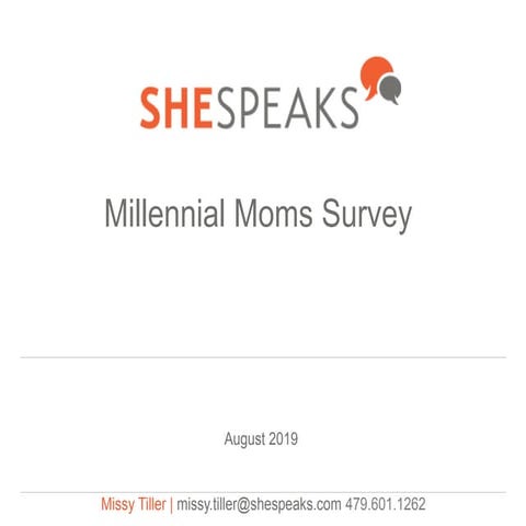 Millennial Moms Survey 2019