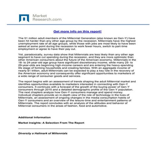 Millennials in the U.S.: Trends and Opportunities Surrounding Gen-Y Adults