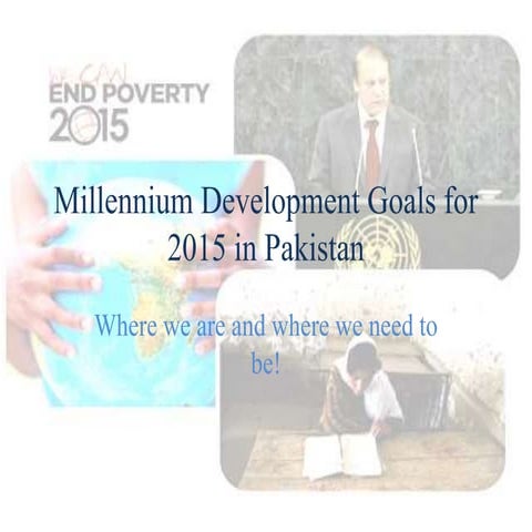 Millennium development goals for 2015 in pakistan