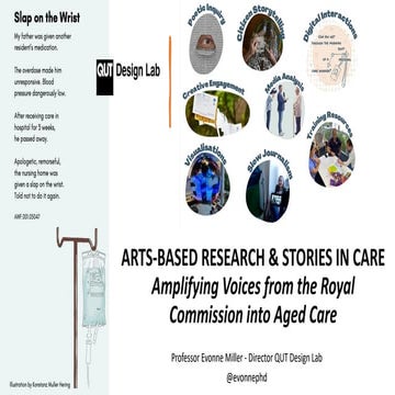 ARTS-BASED RESEARCH & STORIES IN CARE Amplifying Voices from the Royal Commi...