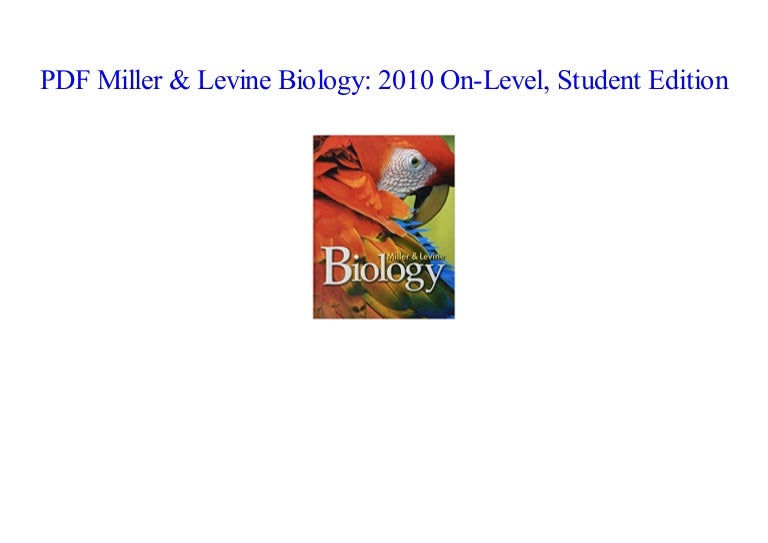 book Miller & Levine Biology 2010 OnLevel, Student Edition NEW 2018