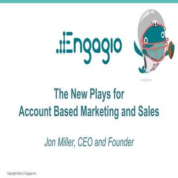 #RevenueSummit San Francisco 2017 - Jon Miller - The New Plays for Account Ba...