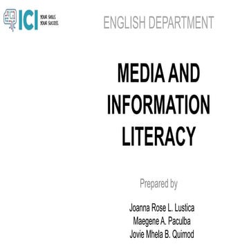 Media & Information Literacy - Current and Future Trends