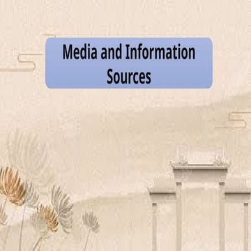 Media & Information Literacy Indigenous Media and Other Sources of ...