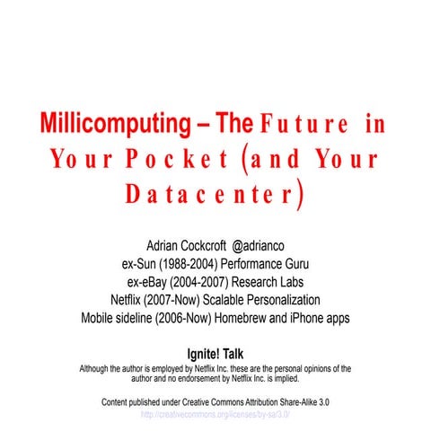 Millicomputing Ignite Talk