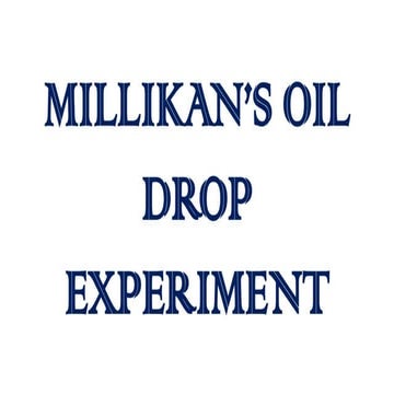 Millikan oil drop method
