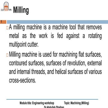 Milling | PPTX