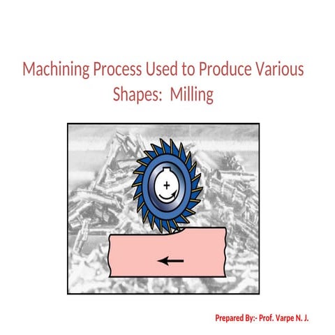Milling Machine power point presentation