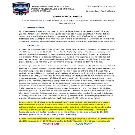 Millonarios del mundo