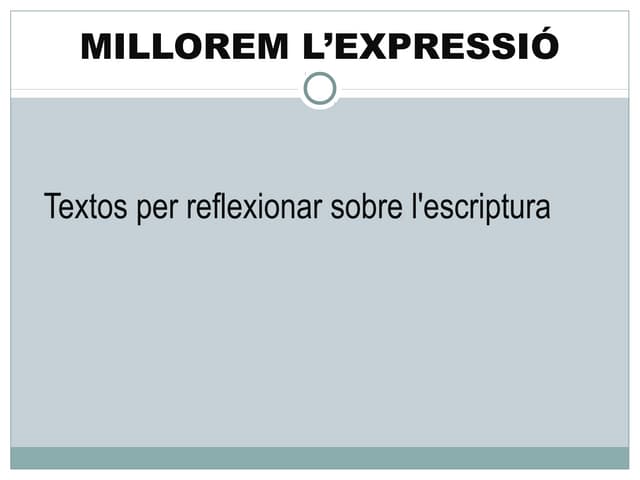 Millorem l'expressió