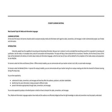 media and information literacy: Media and information languages