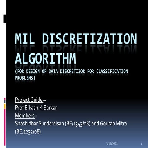 Minimum Information Loss Algorithm