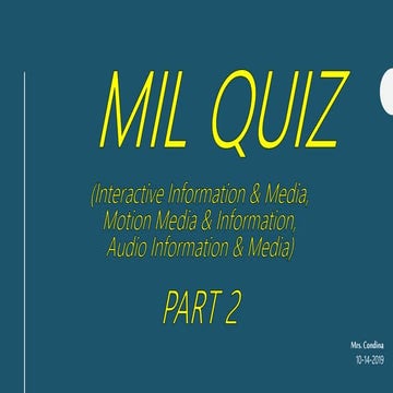 Media and Information Literacy Quiz Part2