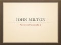 Milton Introduction
