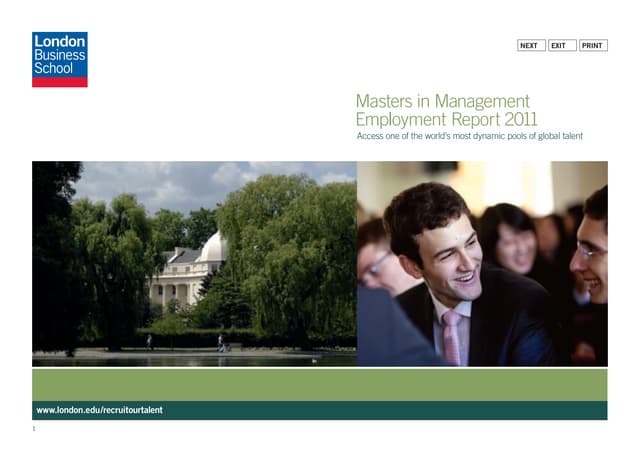 MiM 2011 employment report - London Business School