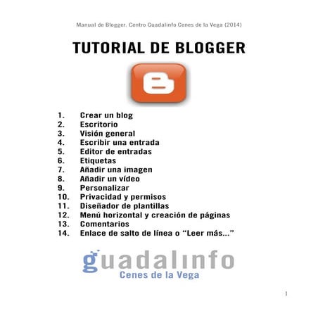 Tutorial blogger (2014)