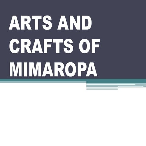 Arts and Crafts of MIMAROPA Quater 2