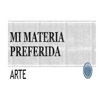 Mi materia preferida