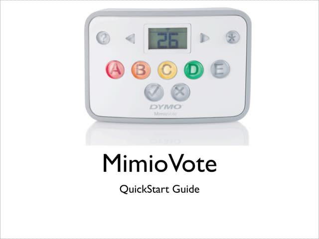 Mimio vote quick start
