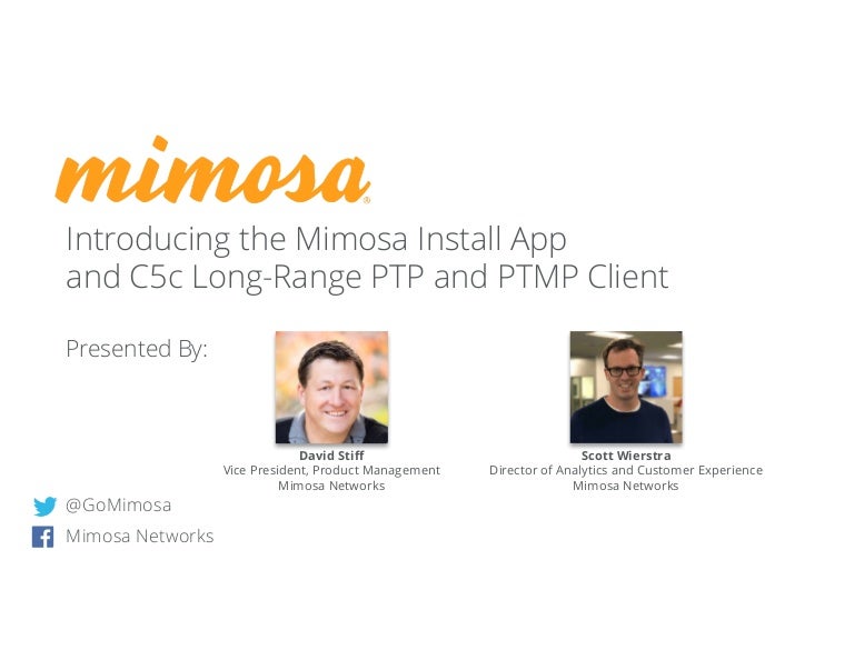 introducing the mimosa install app and c5c long range ptp mimosa design