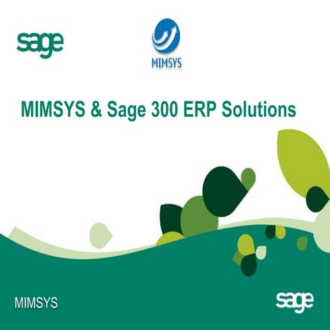 Mimsys sage-300-erp-solutions event presentation