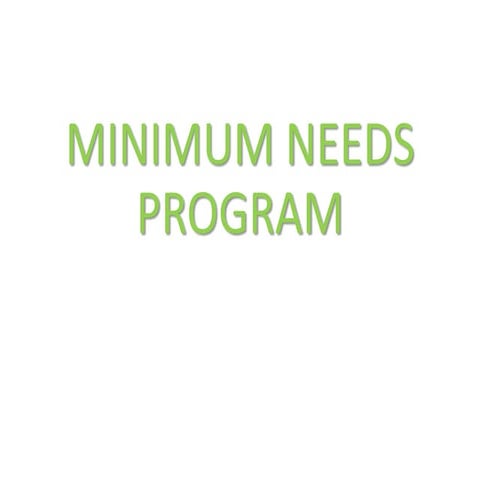 Min.needs program