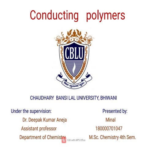 Conducting polymers : Something New
