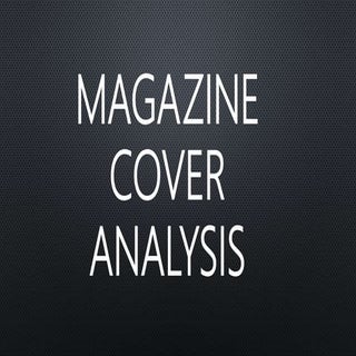 Magazine Cover Analysis