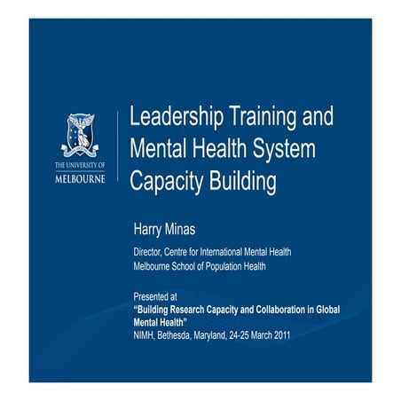 Minas nimh leadership and capacity building 2011.03.24