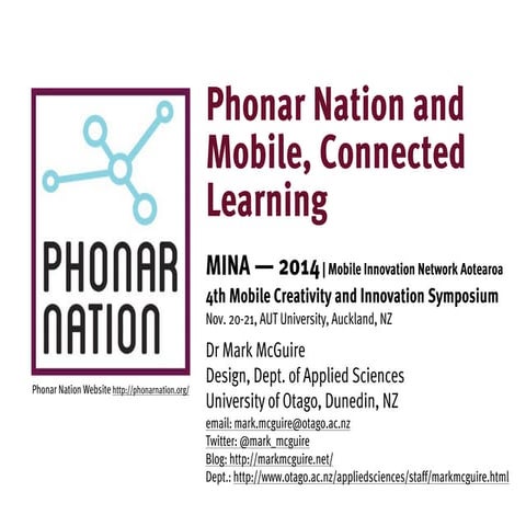 Phonar Nation and Mobile, Connected Learning (#MINA2014)