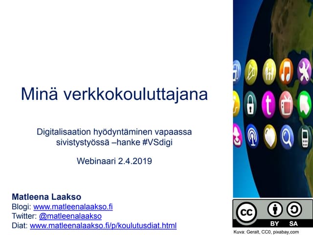 Minä verkkokouluttajana 2.4.19