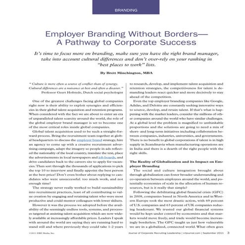 Employer branding without borders – A pathway to corporate success