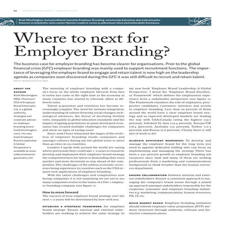 Where to next for employer branding-Finland