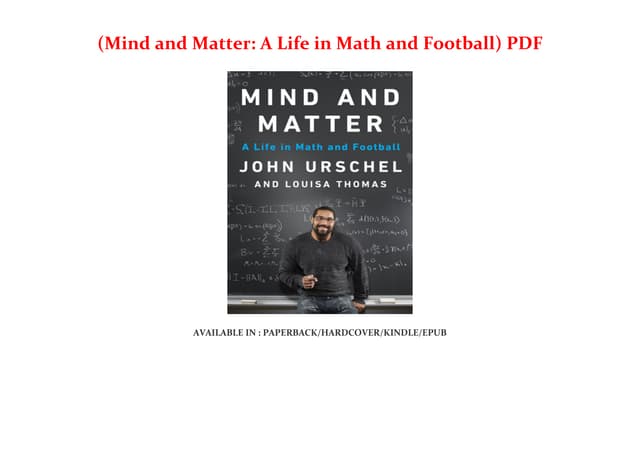 (Mind and Matter: A Life in Math and Football) PDF | PDF
