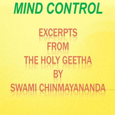 Mind chinmayananda