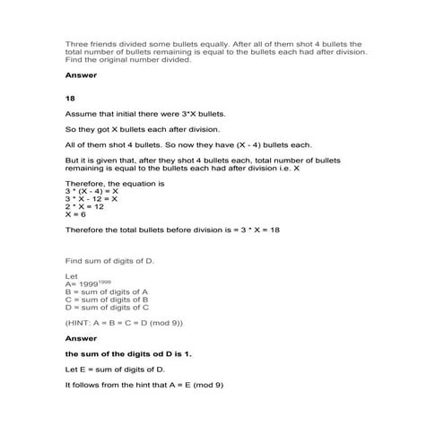 Mind blowing puzzles