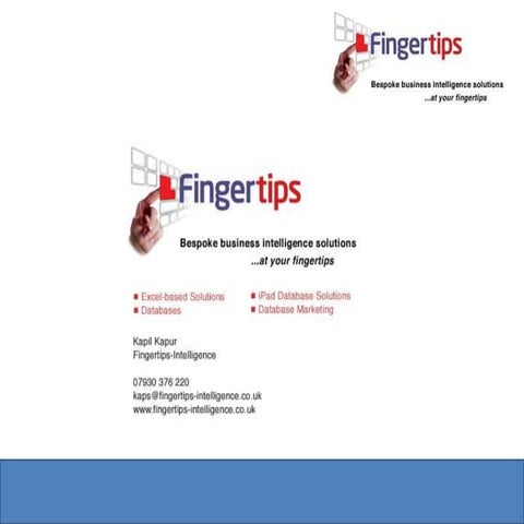 Fingertips Intelligence capability