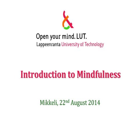 Introduction to Mindfulness