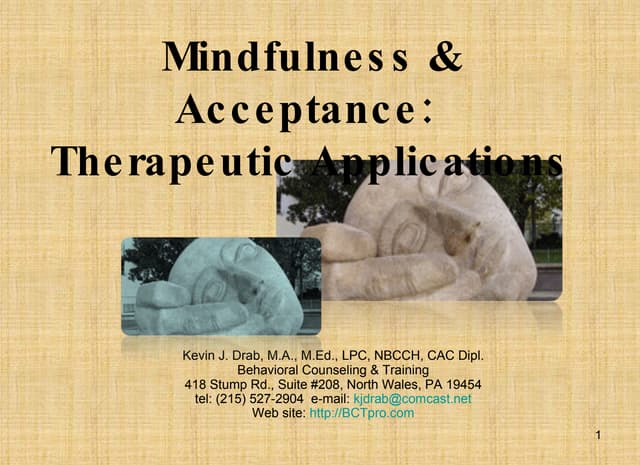 Mindfulness & Acceptance Powerpoint