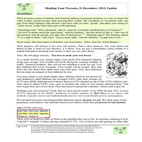 Minding Your Percents 31dec13