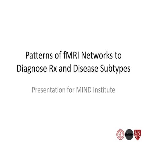 Subnetworks in Schizophrenia, fMRI