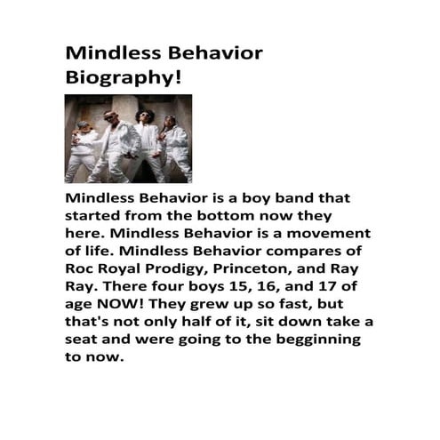 Mindless behavior | RTF